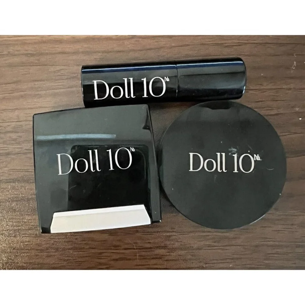 Doll 10 Starry Night Gel Eyeliner, Gel Cream Rouge Blush, No Angel Lipstick NEW